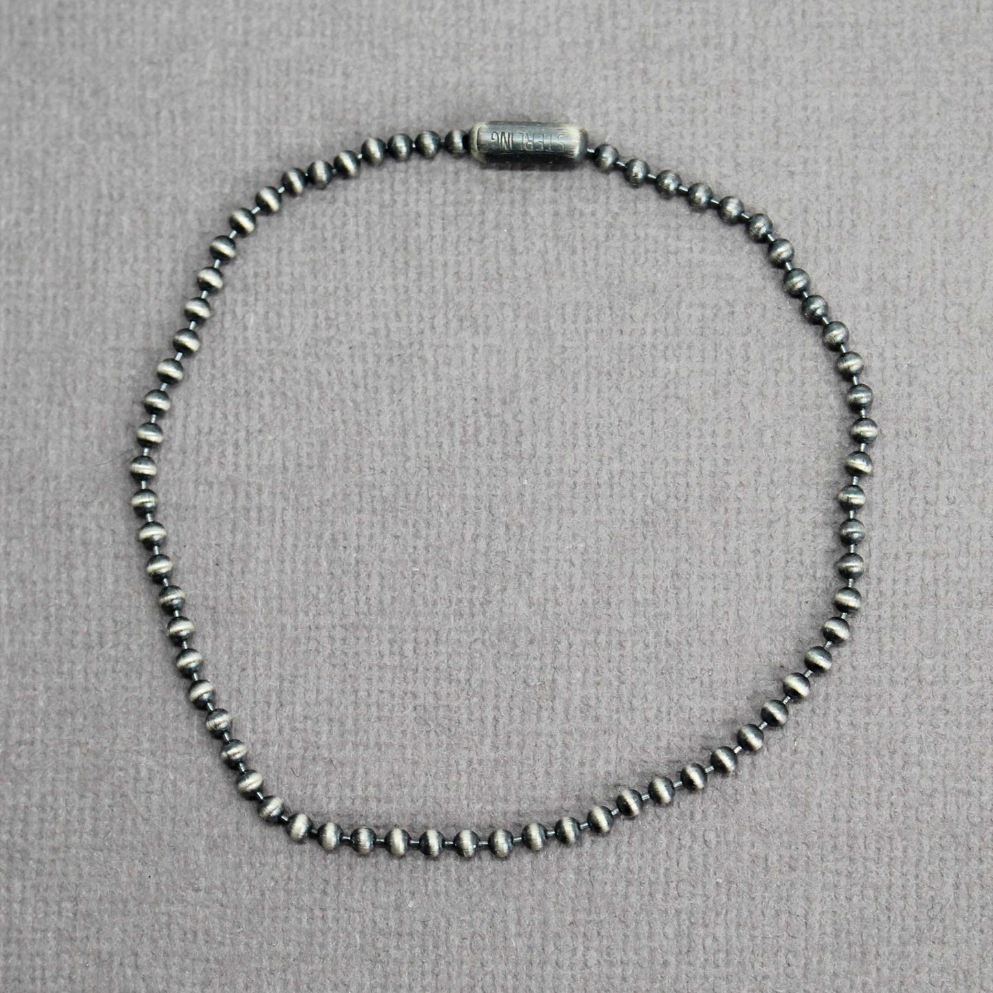 2mm Sterling Silver Bead Ball Chain Bracelet or Necklace