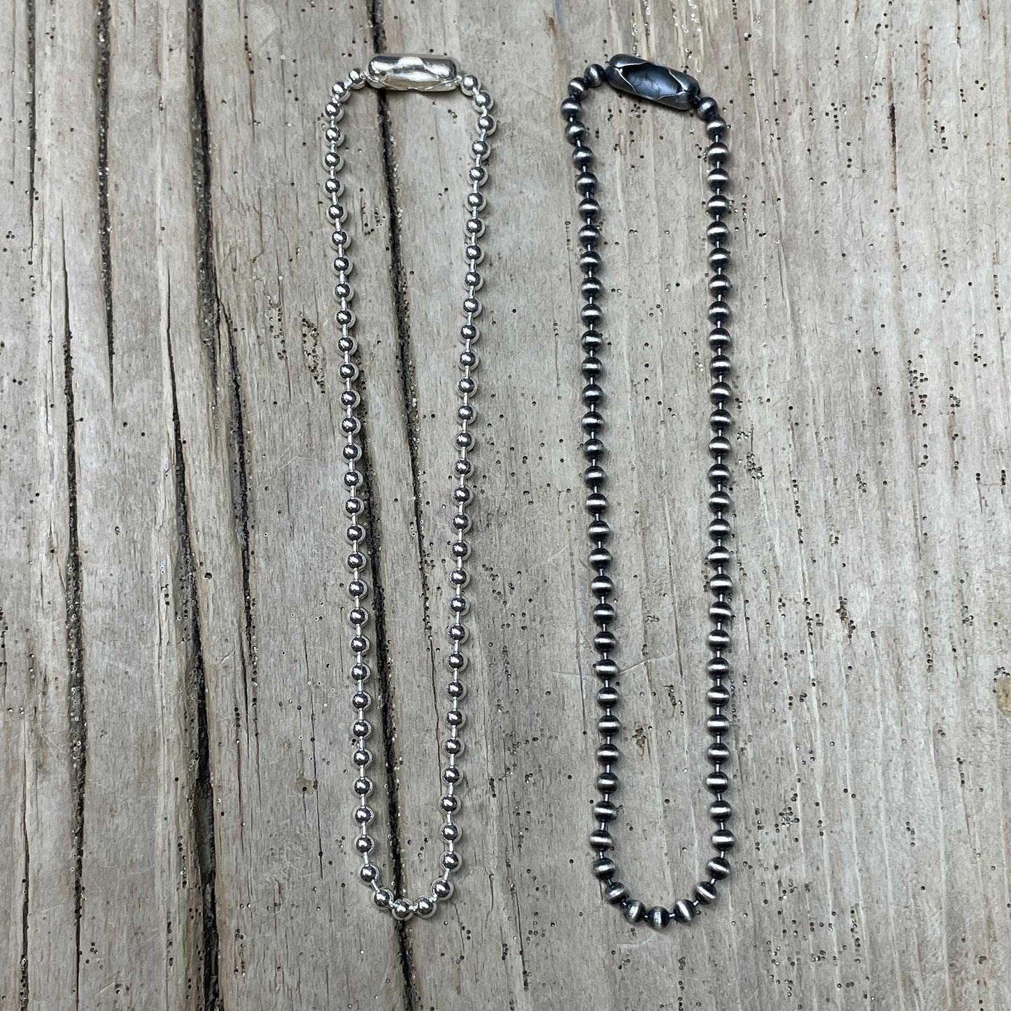 2mm Sterling Silver Bead Ball Chain Bracelet or Necklace