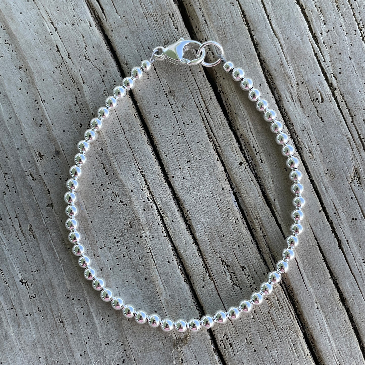 Sterling Silver Beaded Bracelet