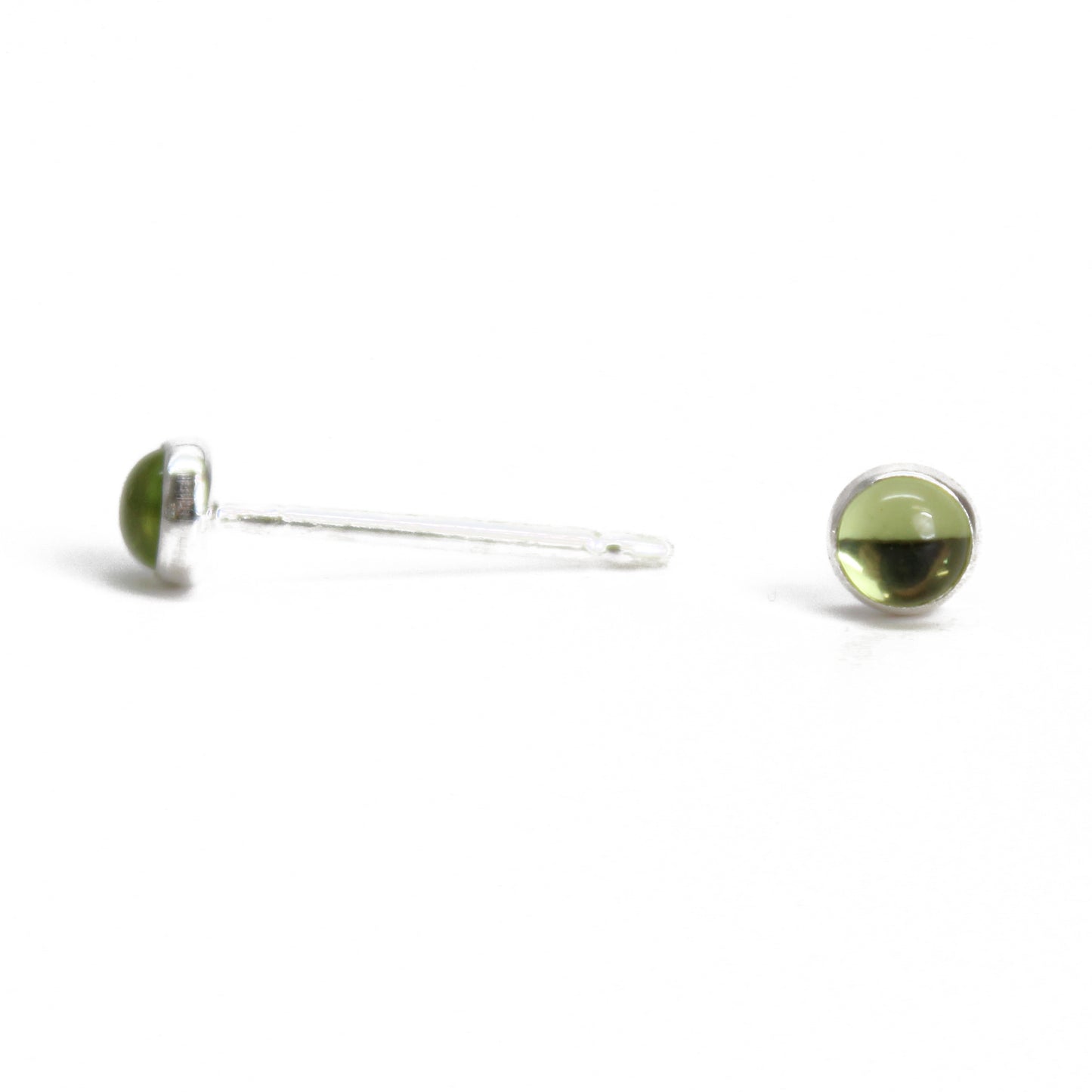 3mm Peridot Stud Earrings
