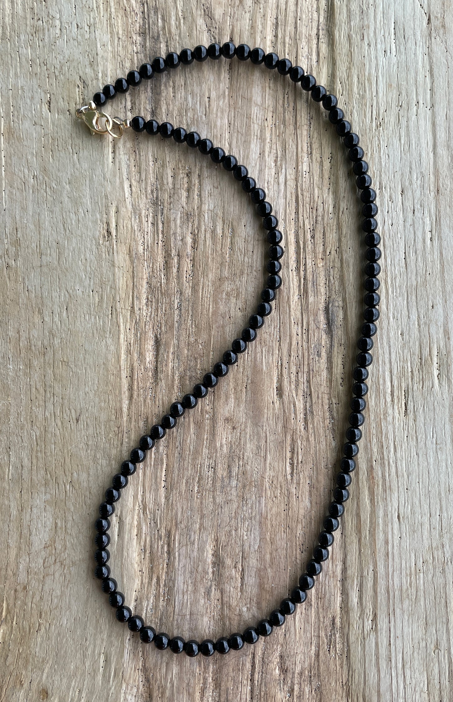 Black Onyx Necklace, 4mm
