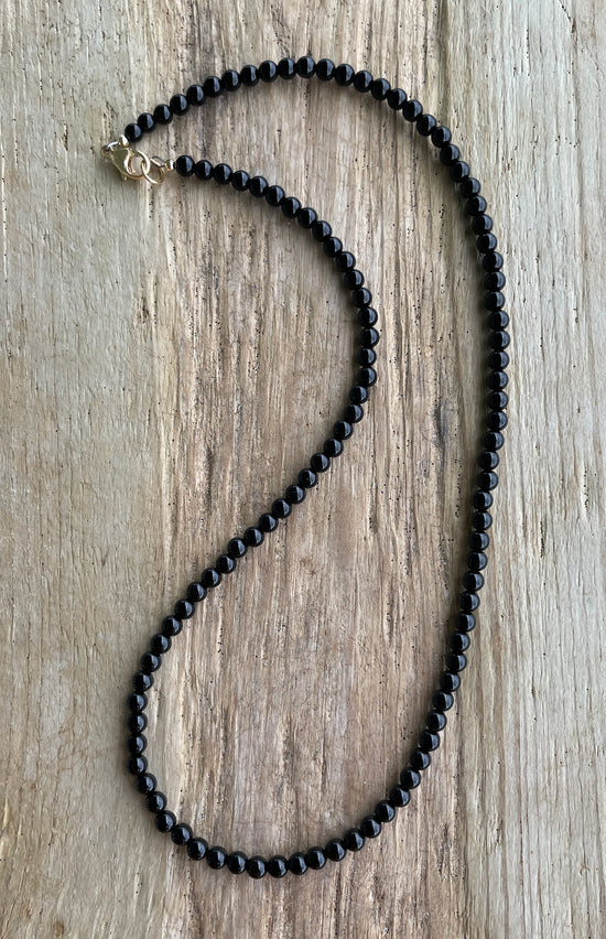 Black Onyx Necklace, 4mm