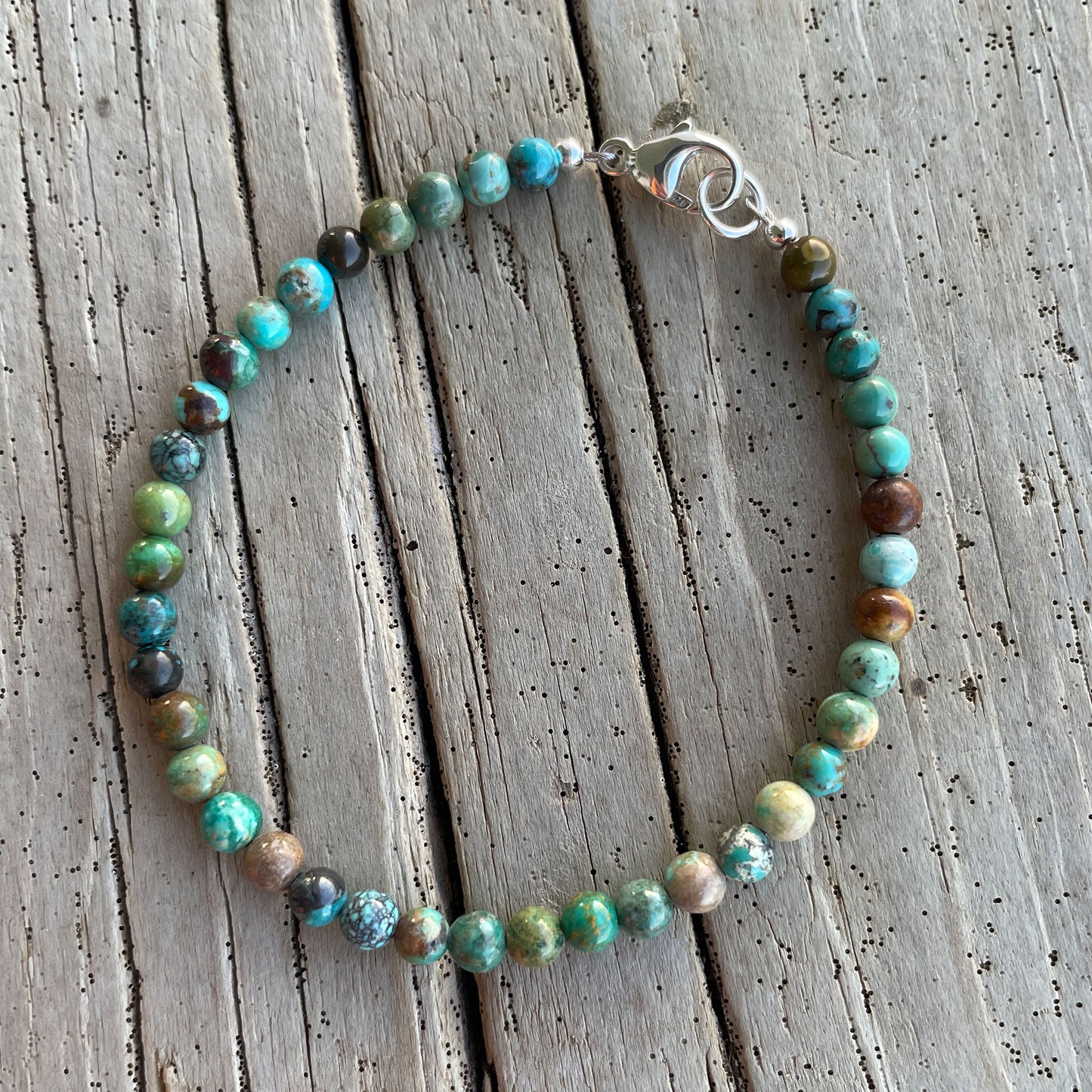 Genuine Mixed Turquoise Bead Bracelet