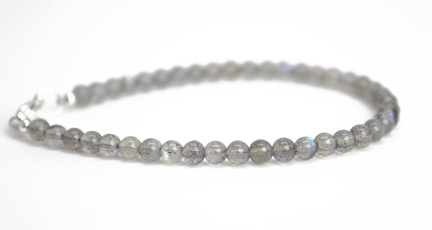 4mm Labradorite Bead Bracelet