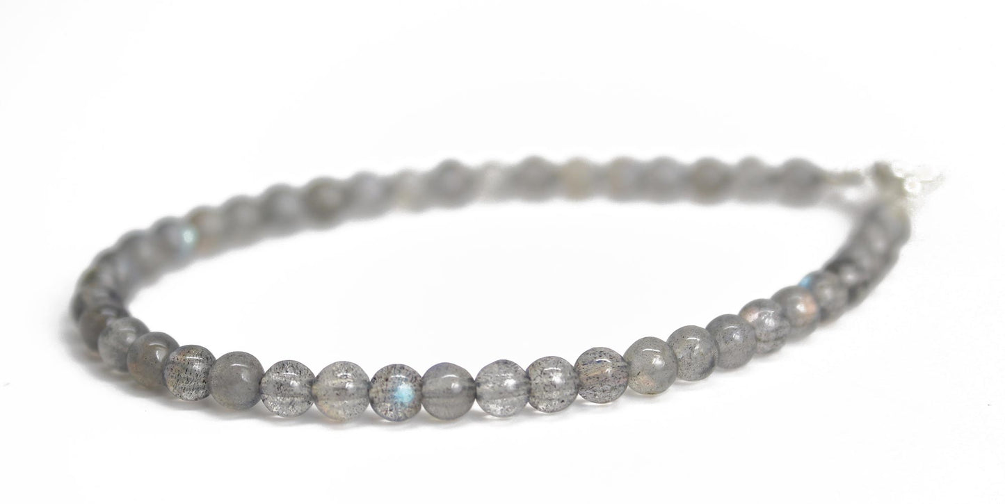 4mm Labradorite Bead Bracelet
