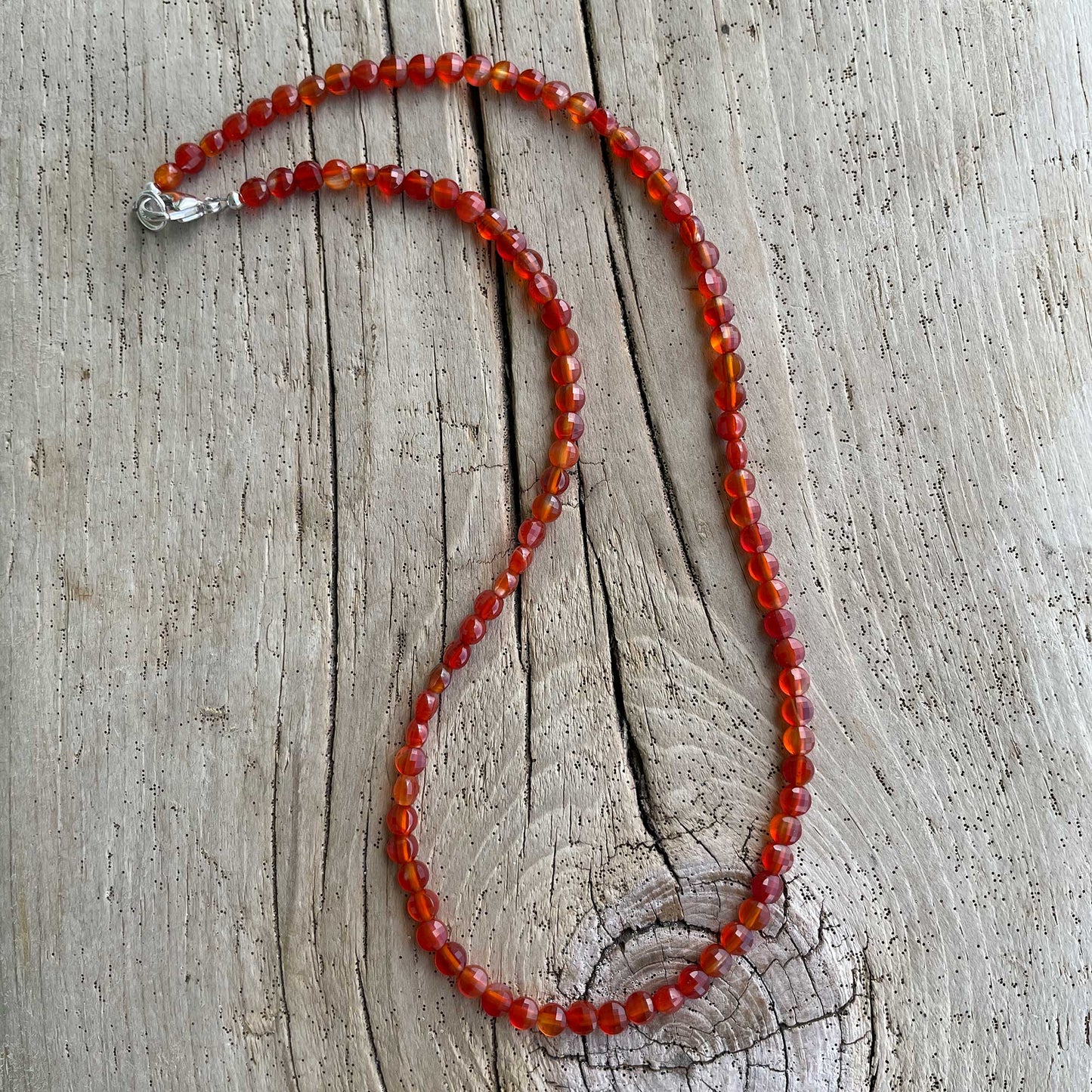 Red Carnelian Bead Necklace