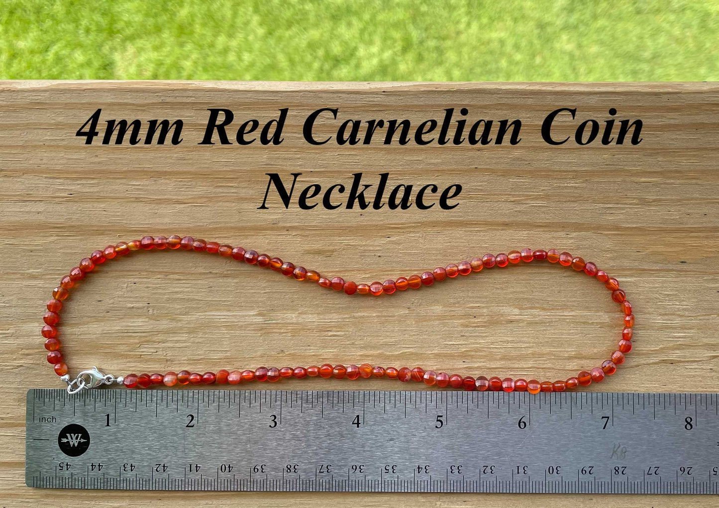 Red Carnelian Bead Necklace