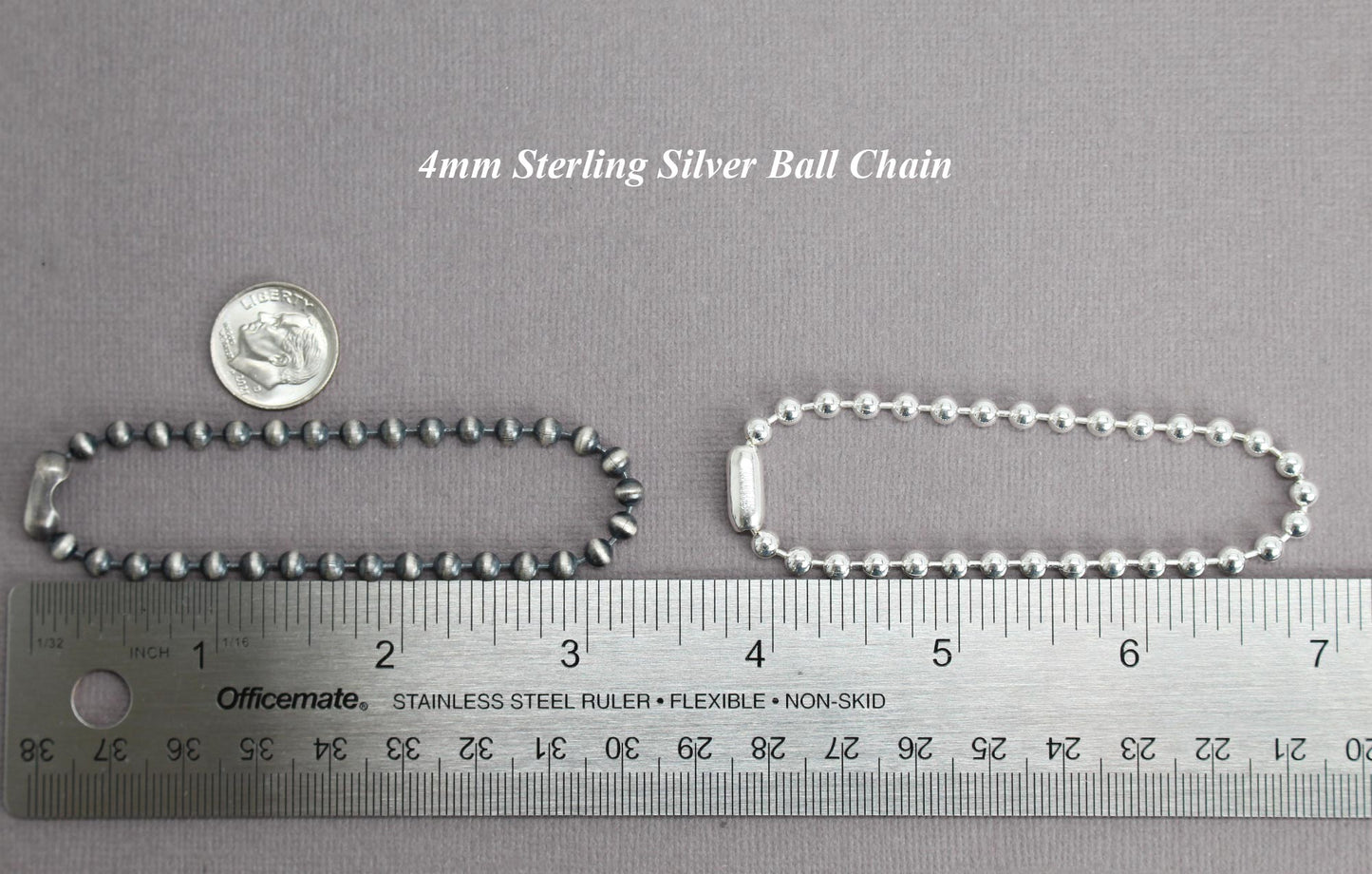 4mm Sterling Silver Ball Chain