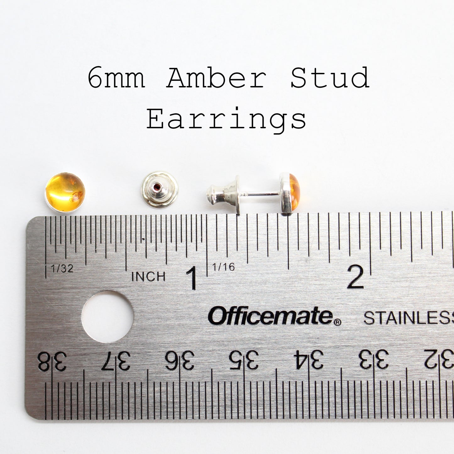 Amber Stud Earrings