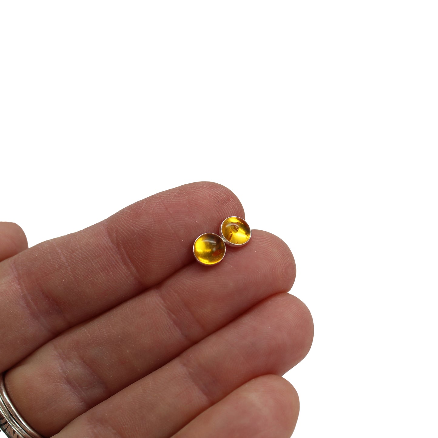 Amber Stud Earrings