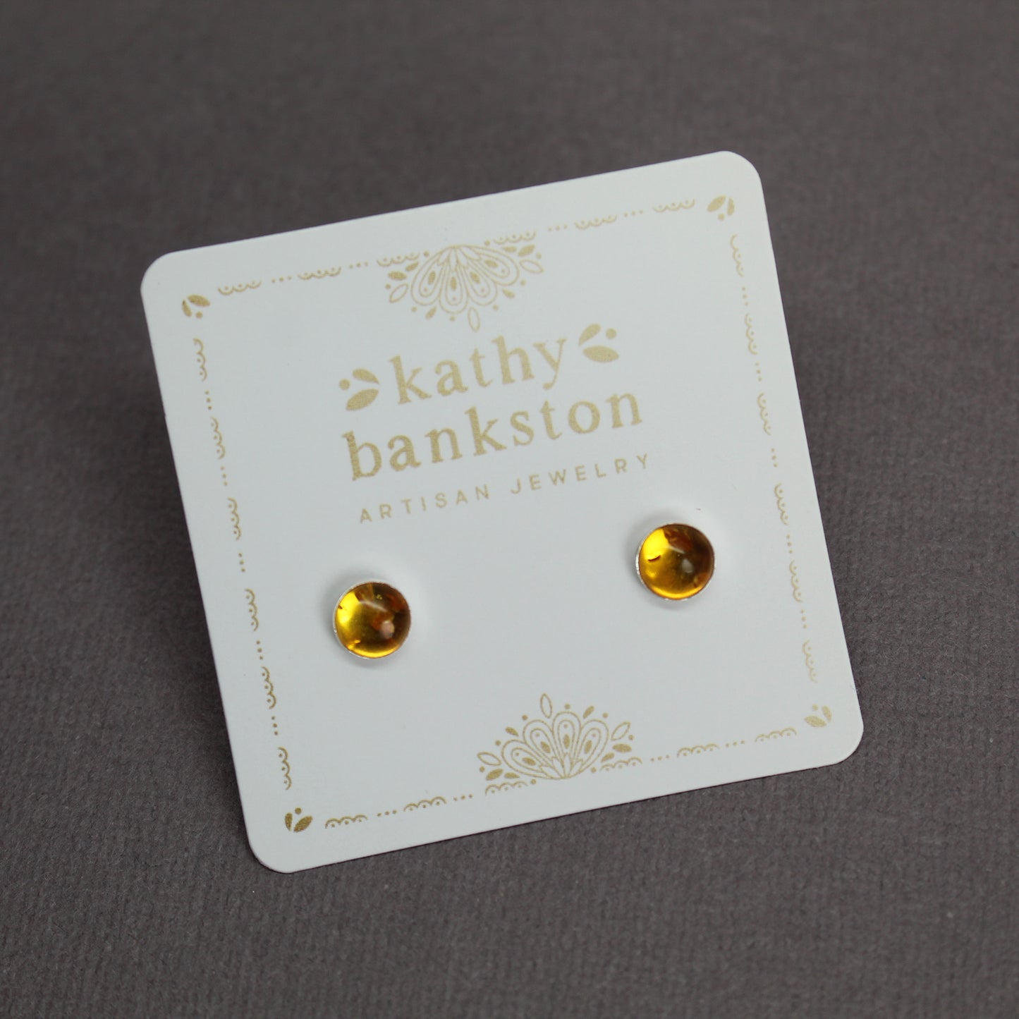 Amber Stud Earrings