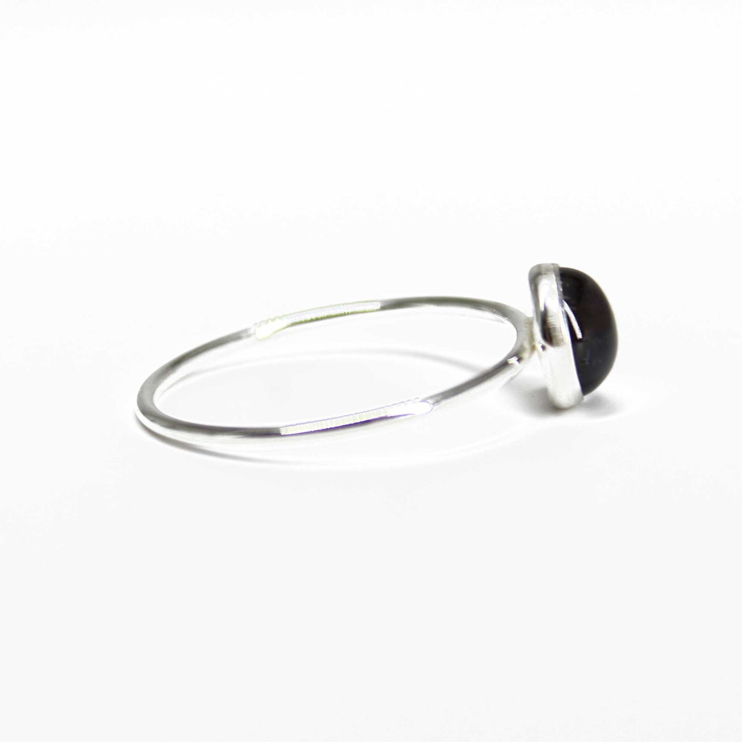 6mm Round Iolite Ring 925 Sterling Silver, Dainty Blue Gemstone Ring