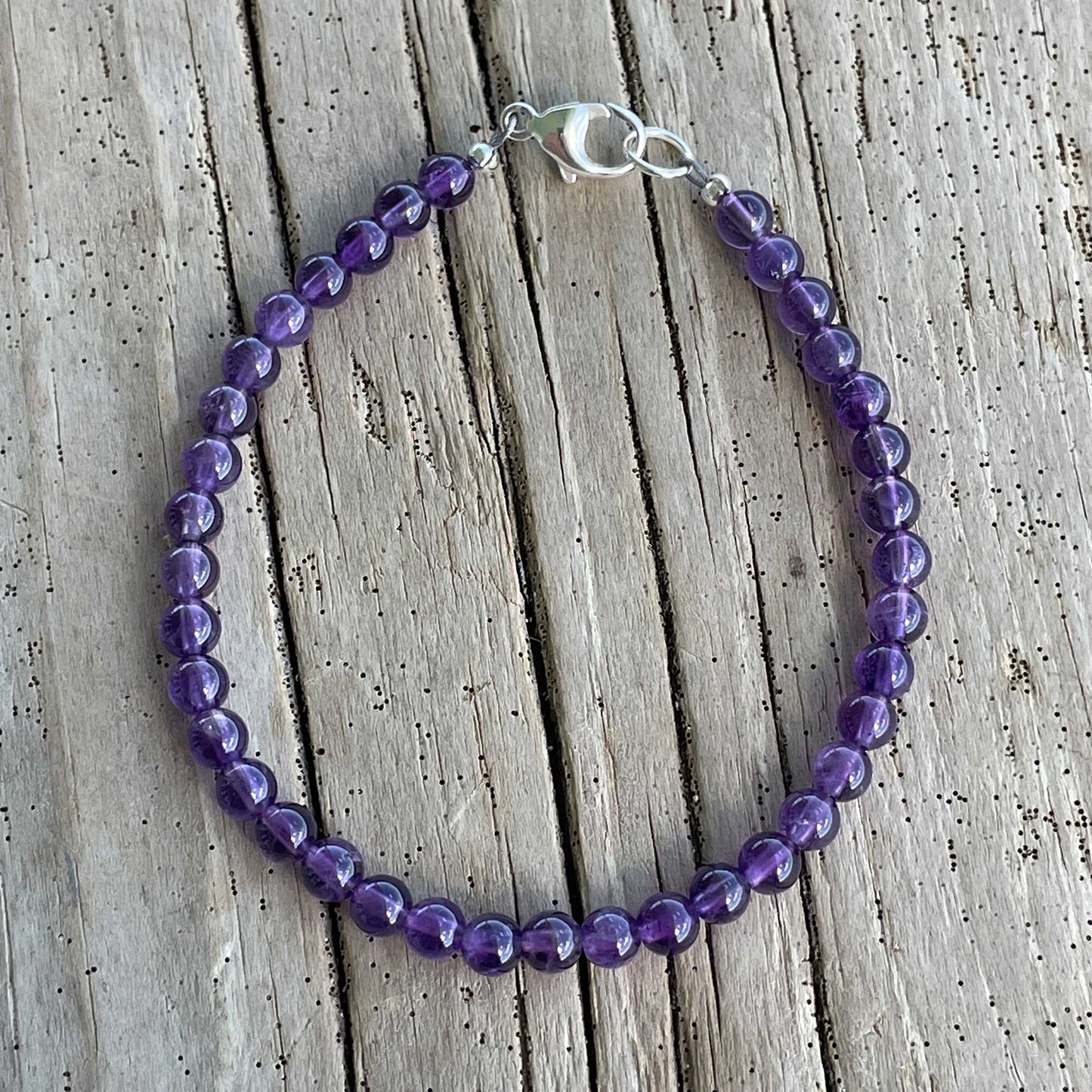 Amethyst Bead Bracelet
