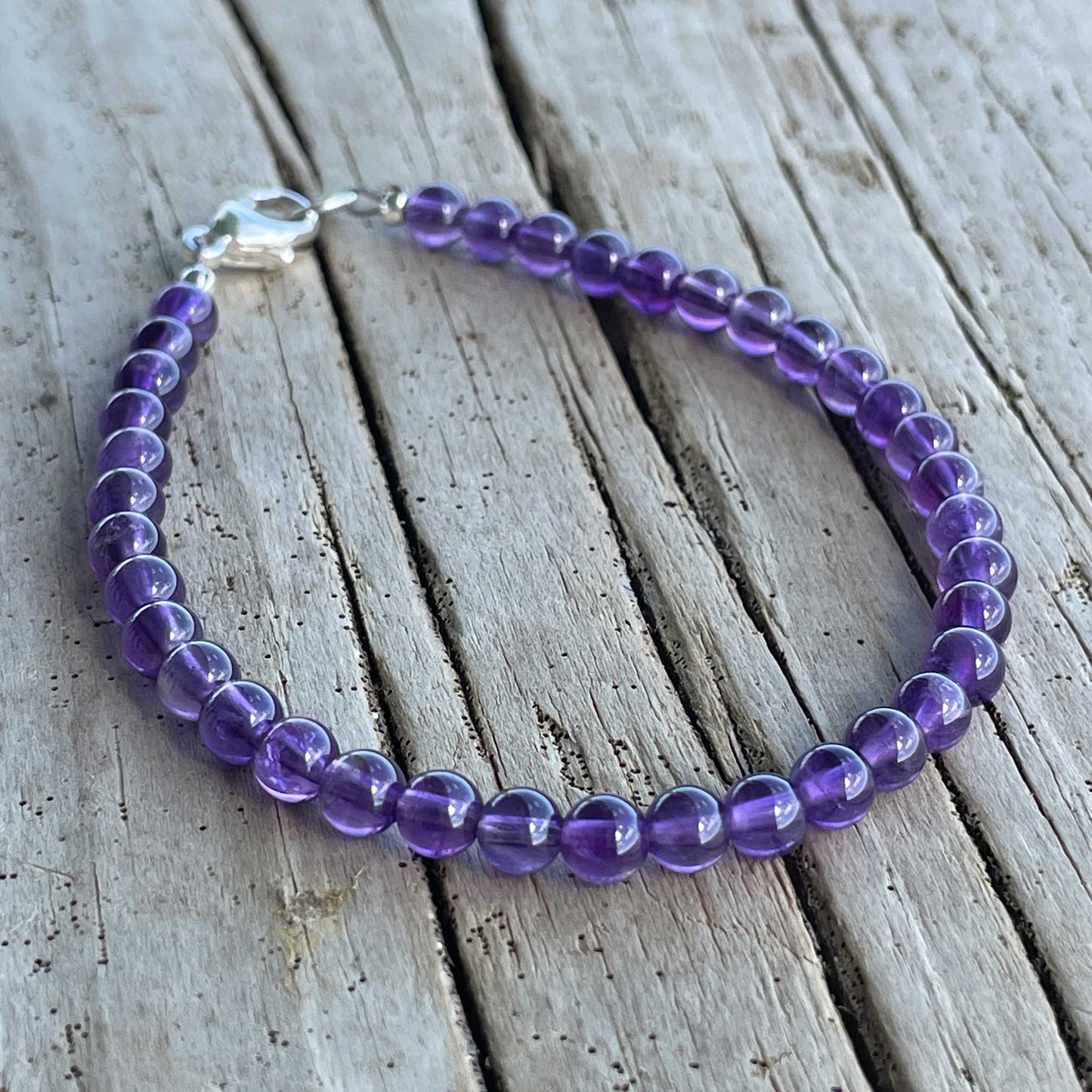 Amethyst Bead Bracelet