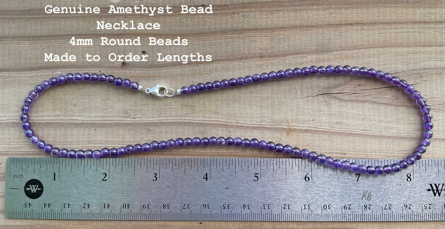 Amethyst Bead Necklace Strand
