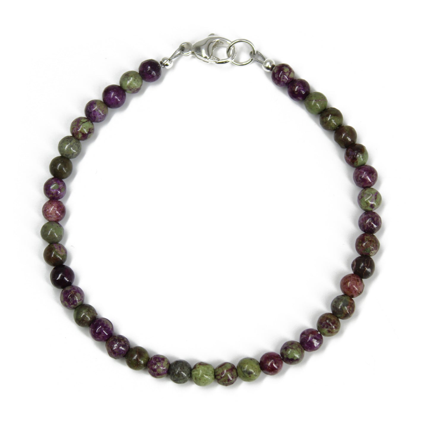 Atlantisite Stichtite Bead Bracelet with Clasp