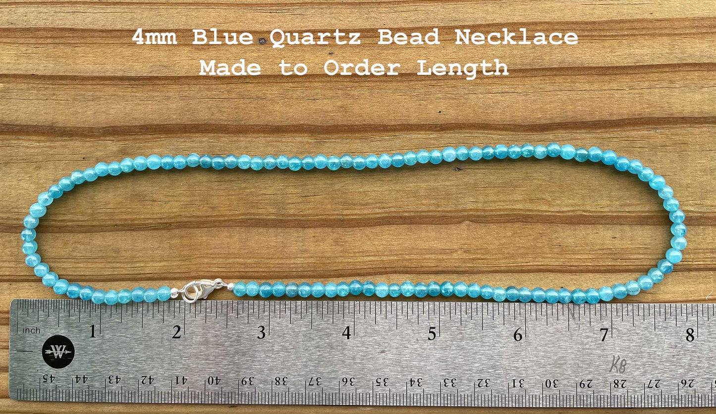 Blue Quartz Necklace made to order length