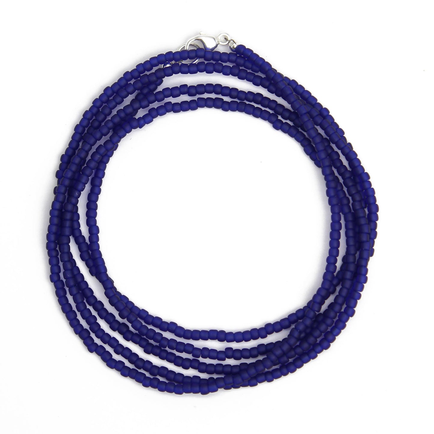 Cobalt Blue Seed Bead Necklace