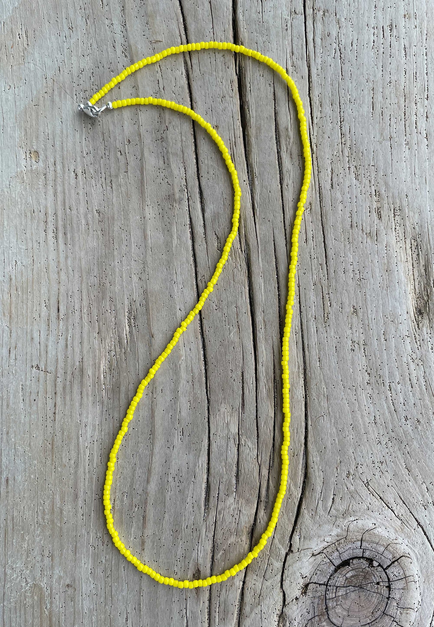 Dandelion Yellow Seed Bead Necklace