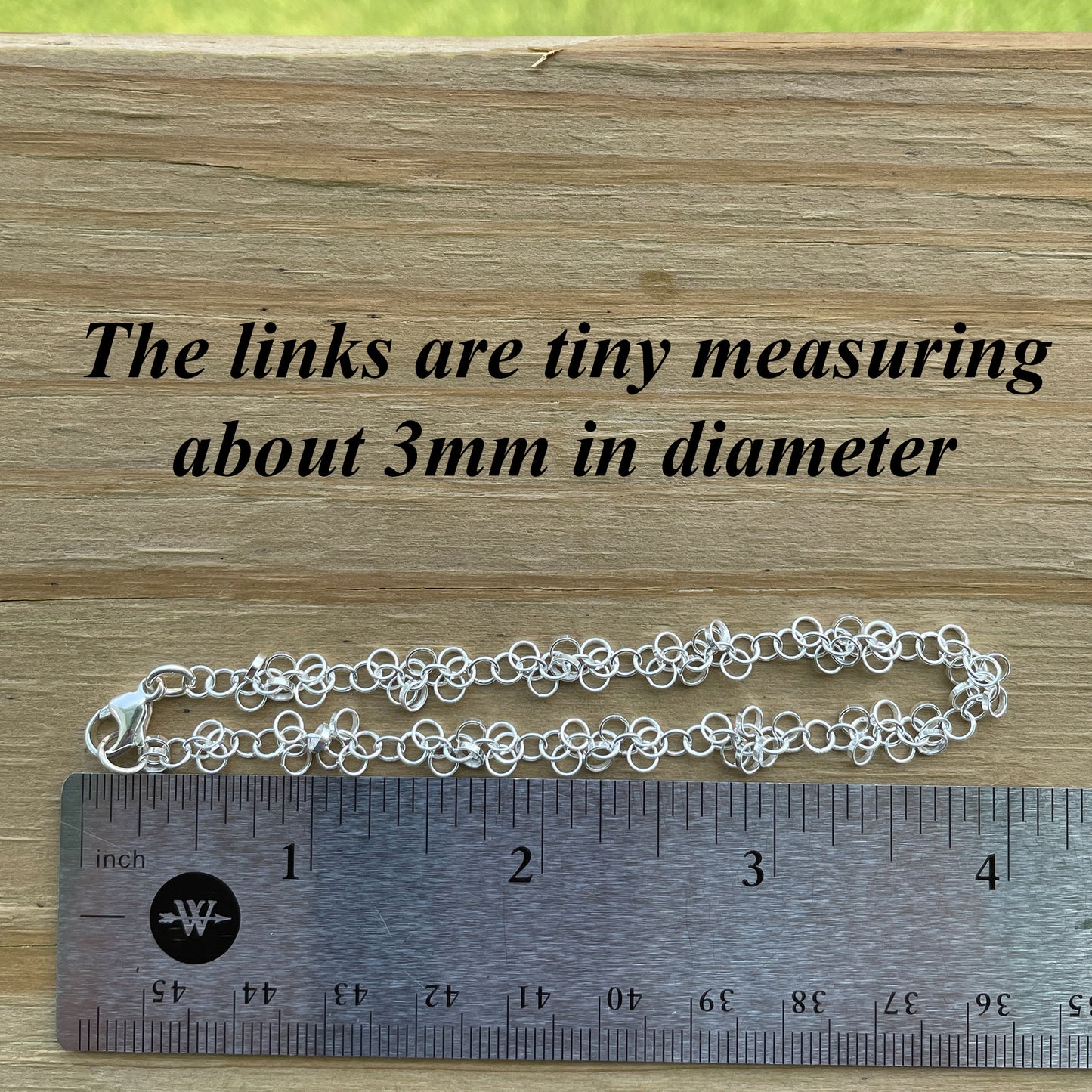 Sterling Silver Chain Bracelet with Alternating Extra Links