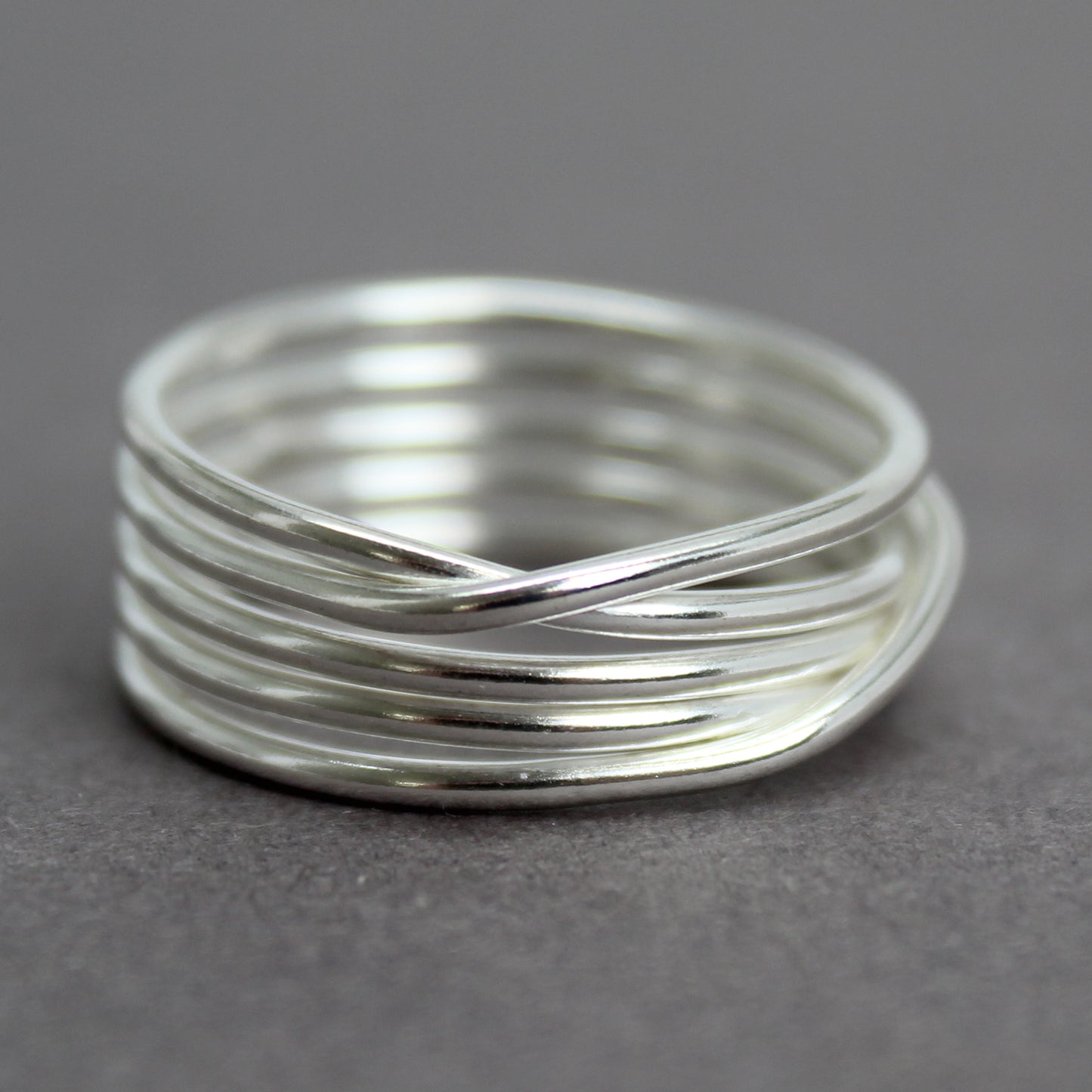 Handmade Sterling Silver Wire Ring, Statement Wrapped Ring