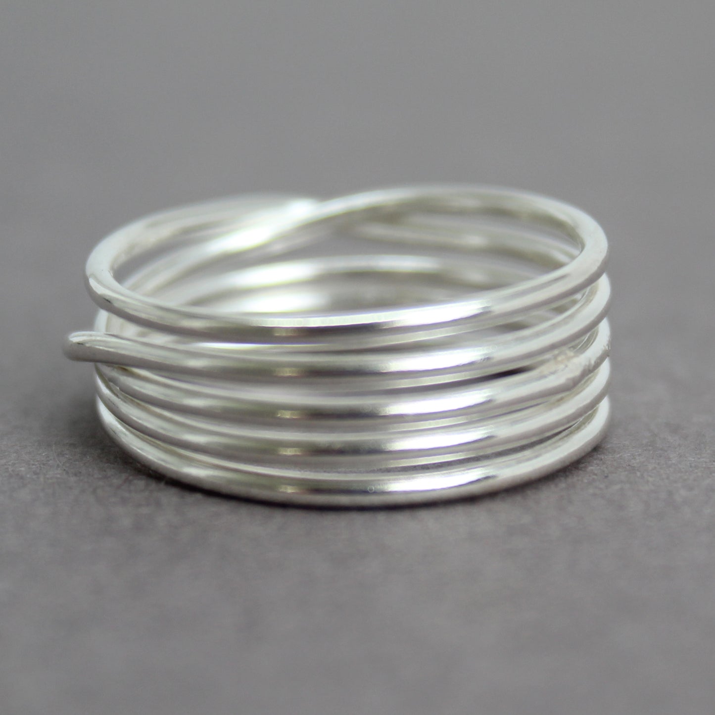 Handmade Sterling Silver Wire Ring, Statement Wrapped Ring