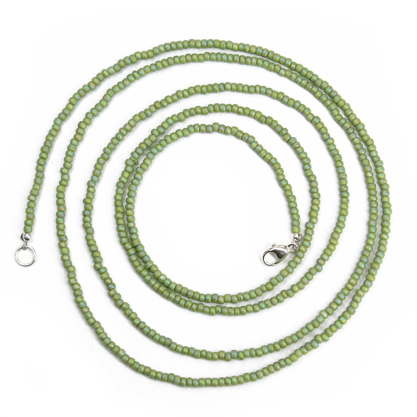 Light Green Seed Bead Necklace