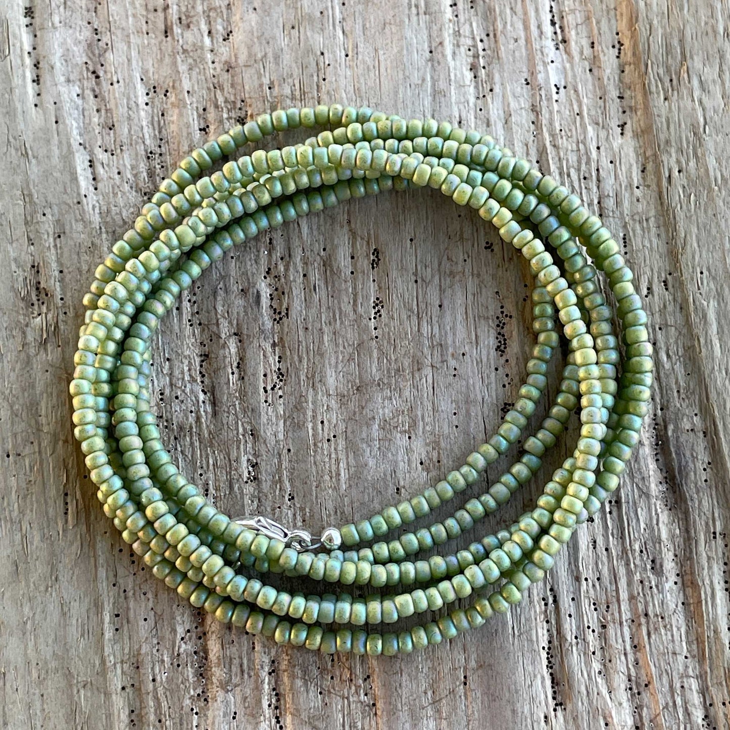 Light Green Seed Bead Necklace