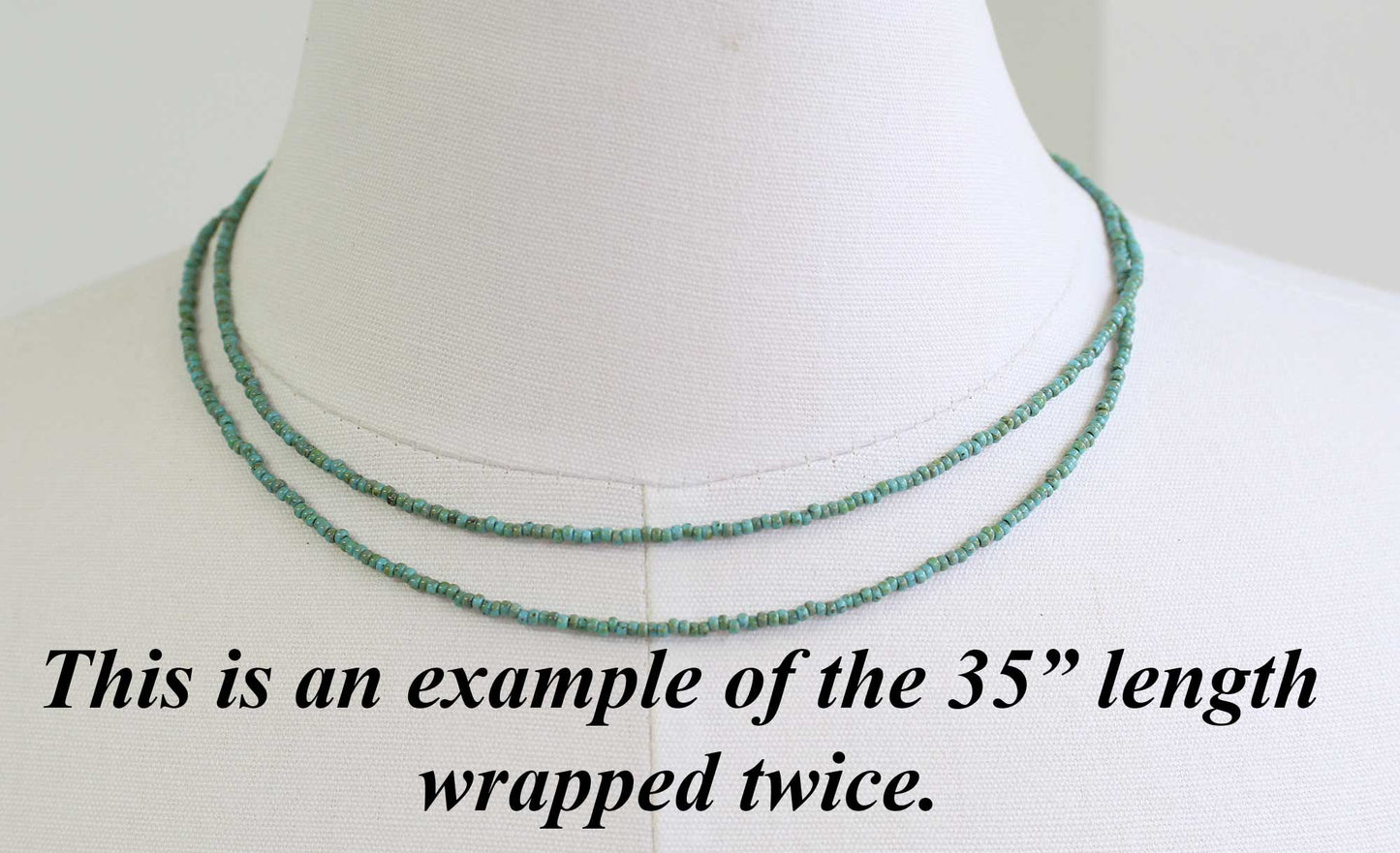 Turquoise Blue Picasso Seed Bead Necklace