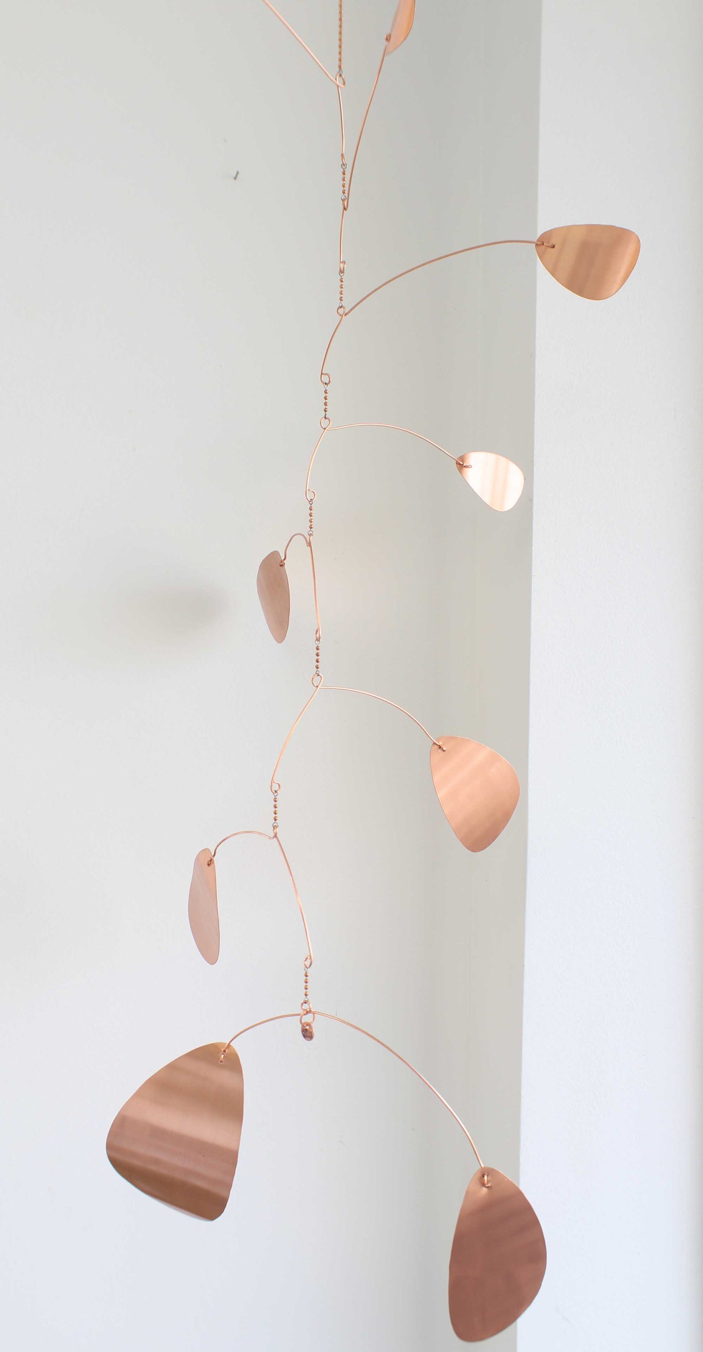 Handcrafted Kinetic Copper Mobile 45
