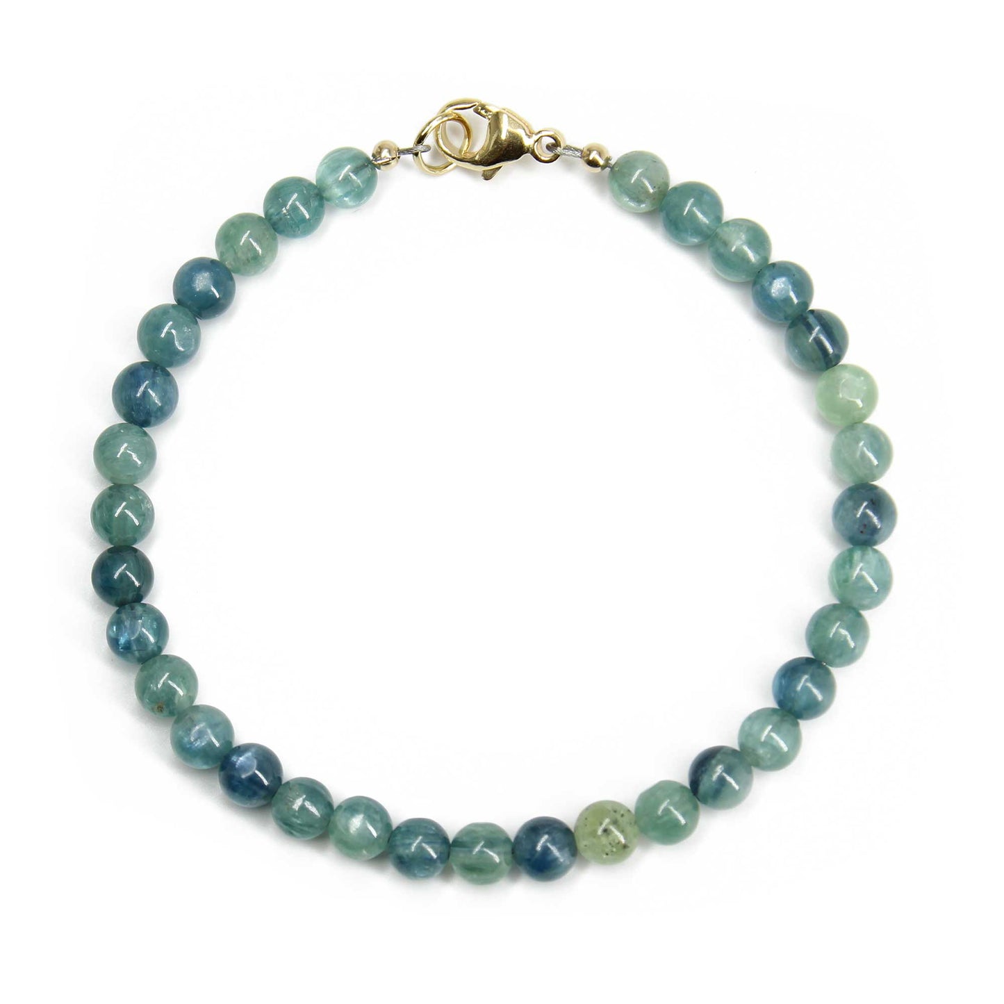 Kyanite Bead Bracelet with Clasp