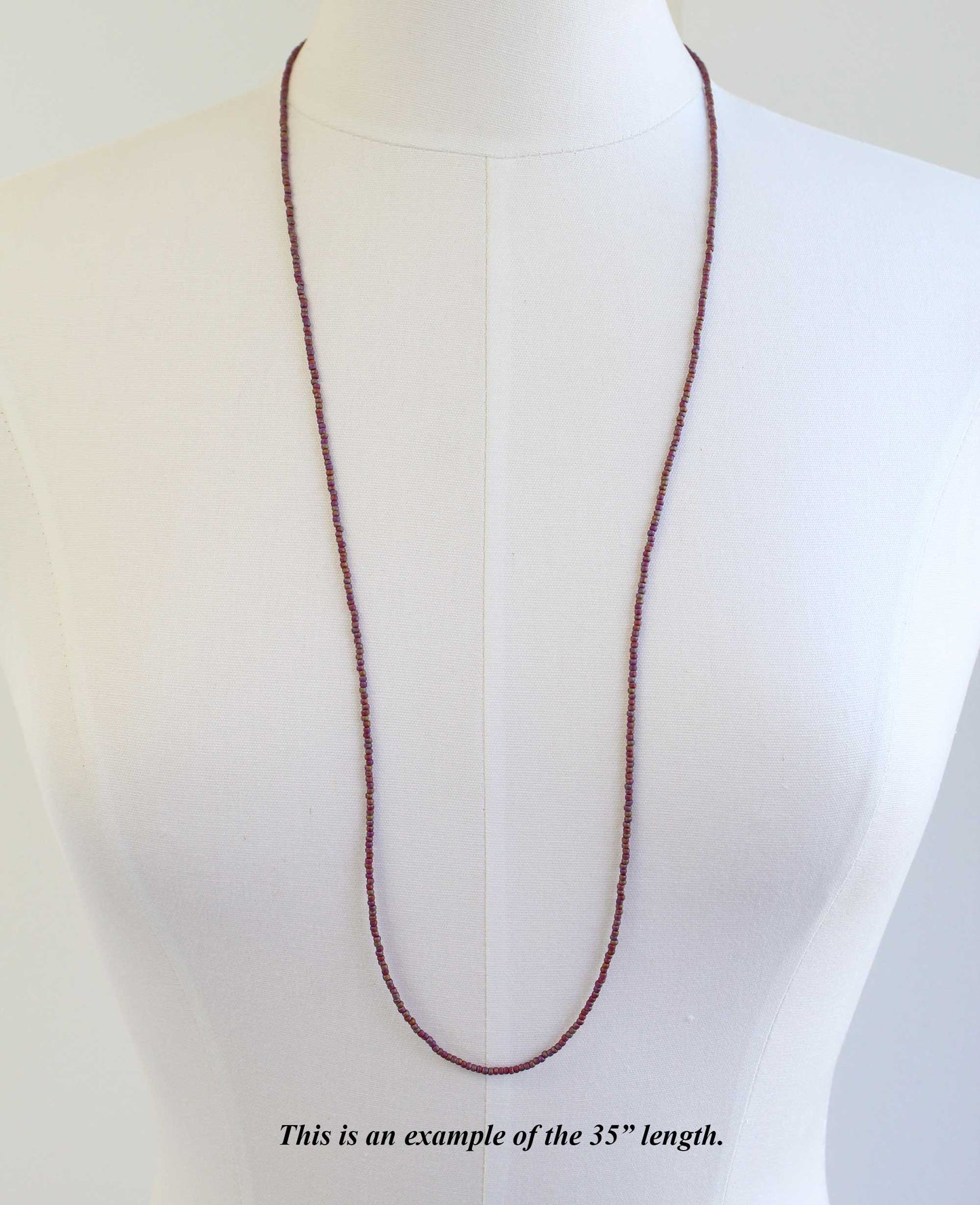 Plum Seed Bead Necklace
