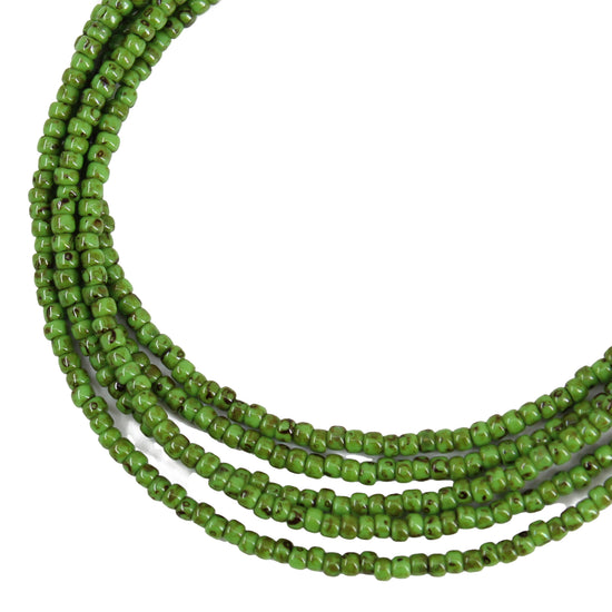 Mint Green Picasso Seed Bead Necklace