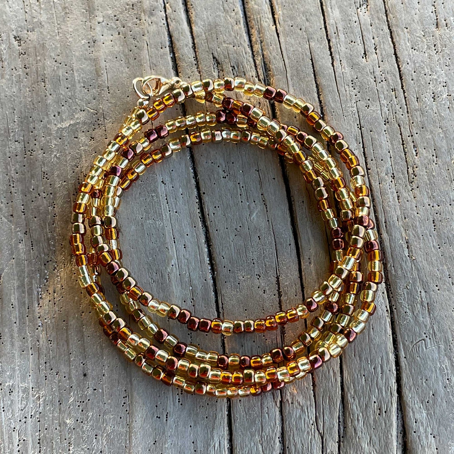 Gold Seed Bead Necklace