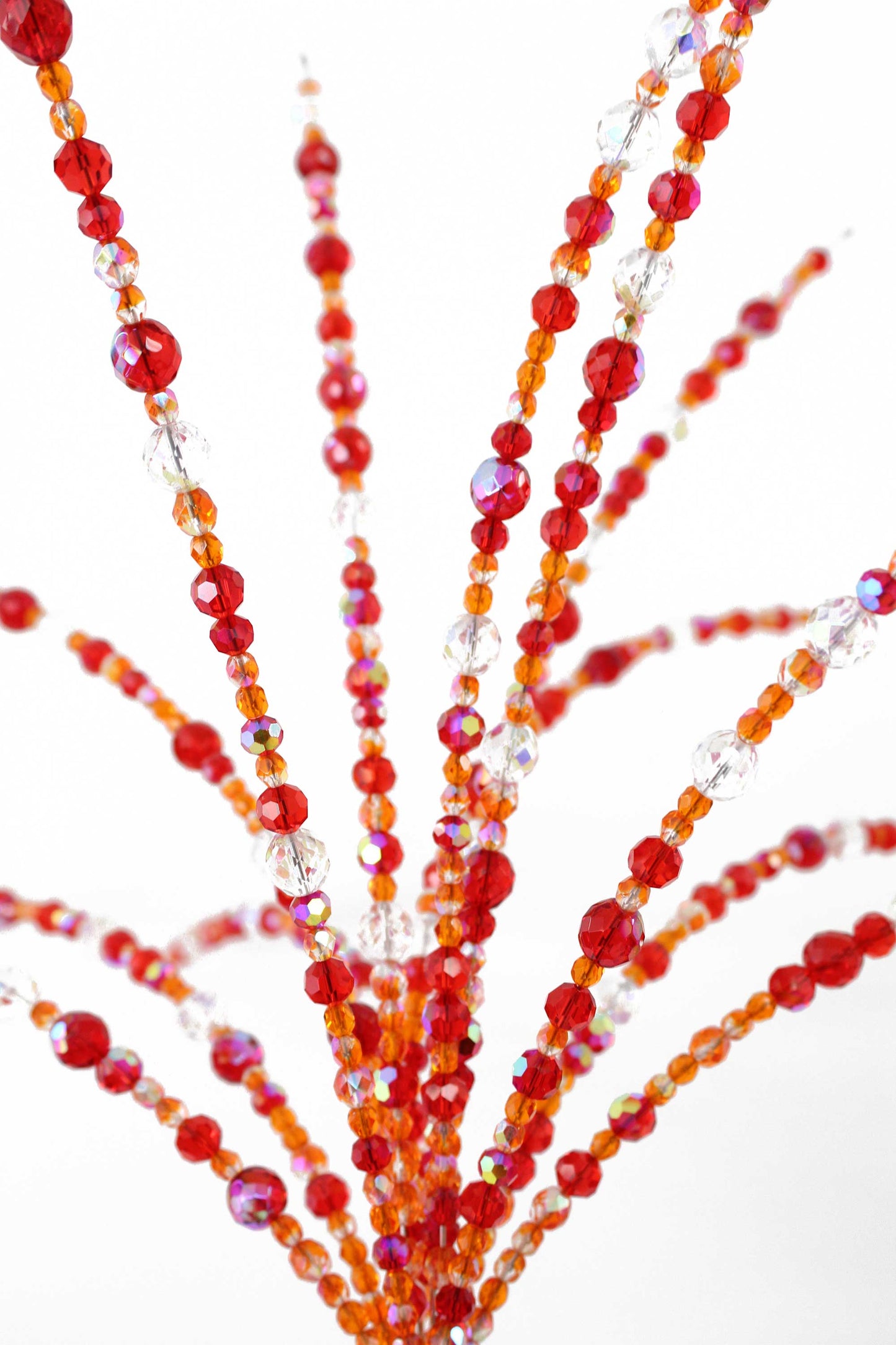 Red and Orange Crystal Bead Garden Sparkler