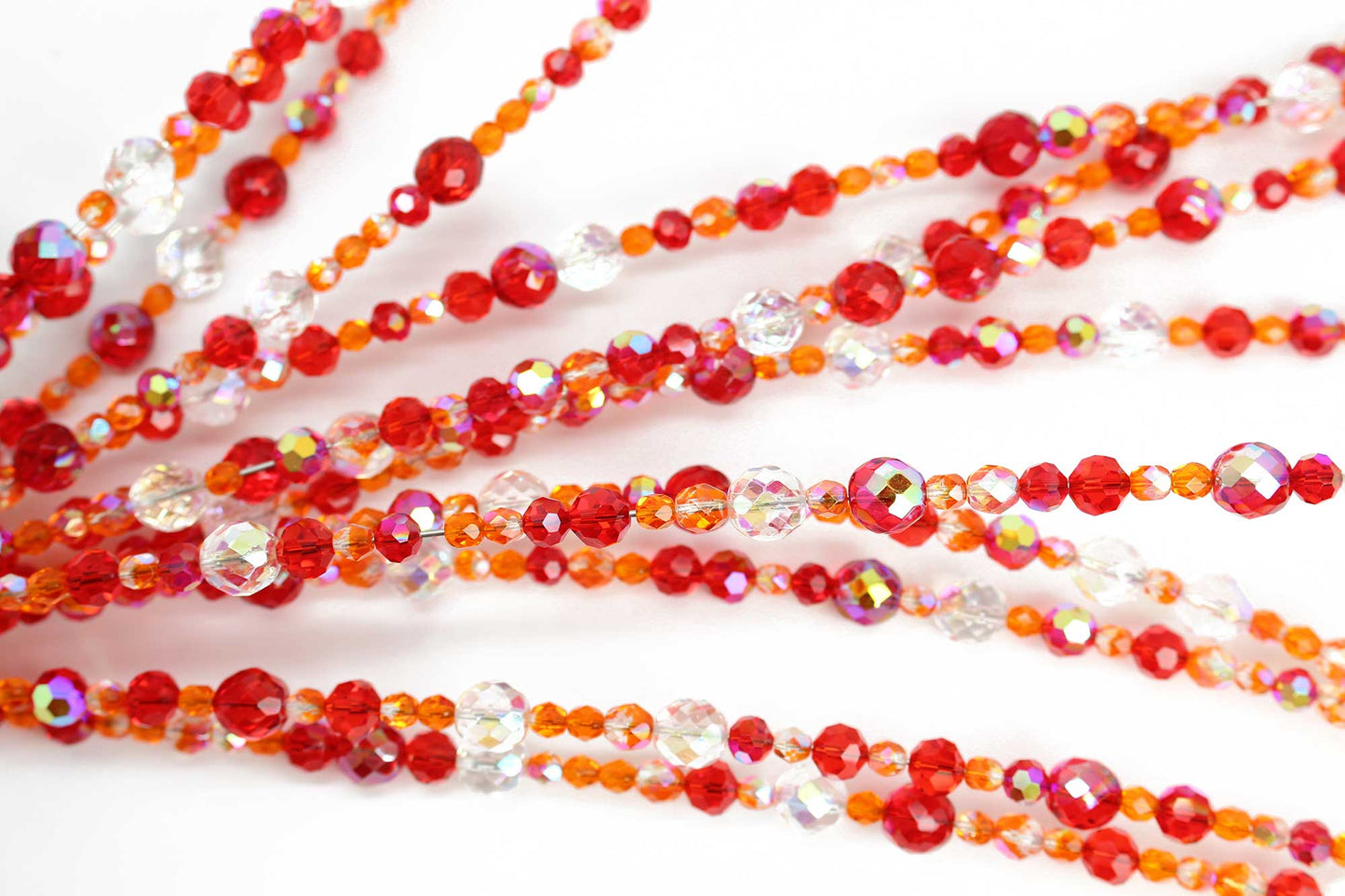Red and Orange Crystal Bead Garden Sparkler