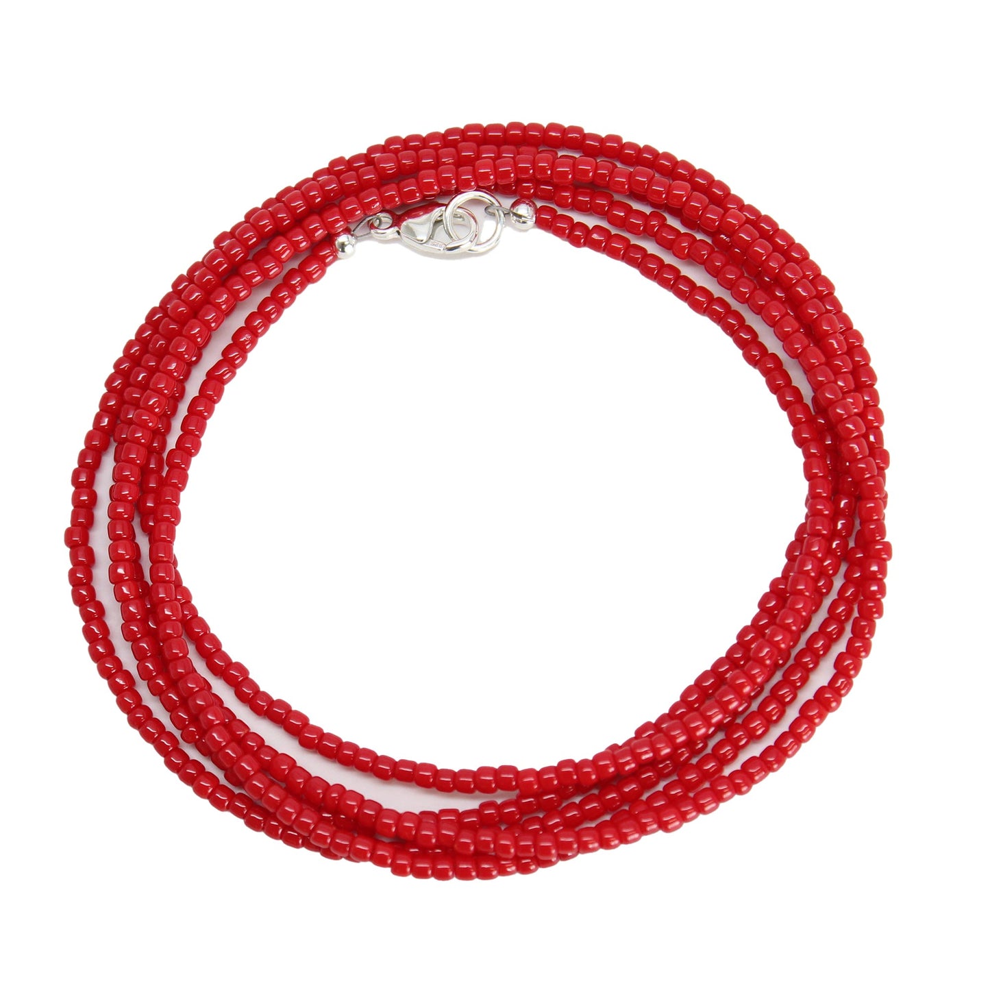 Pepper Red Seed Bead Necklace