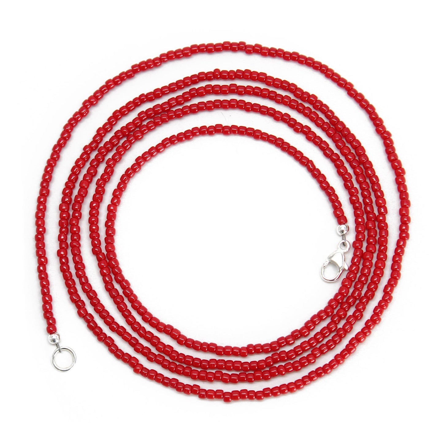 Pepper Red Seed Bead Necklace