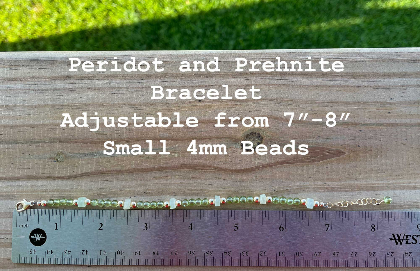 Peridot and Prehnite Bracelet