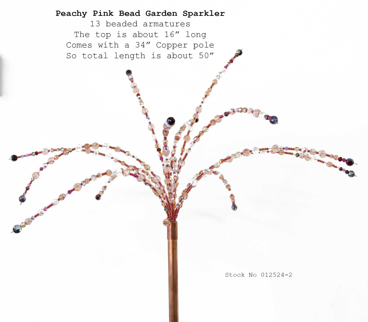 Pink Crystal Bead Garden Sparkler