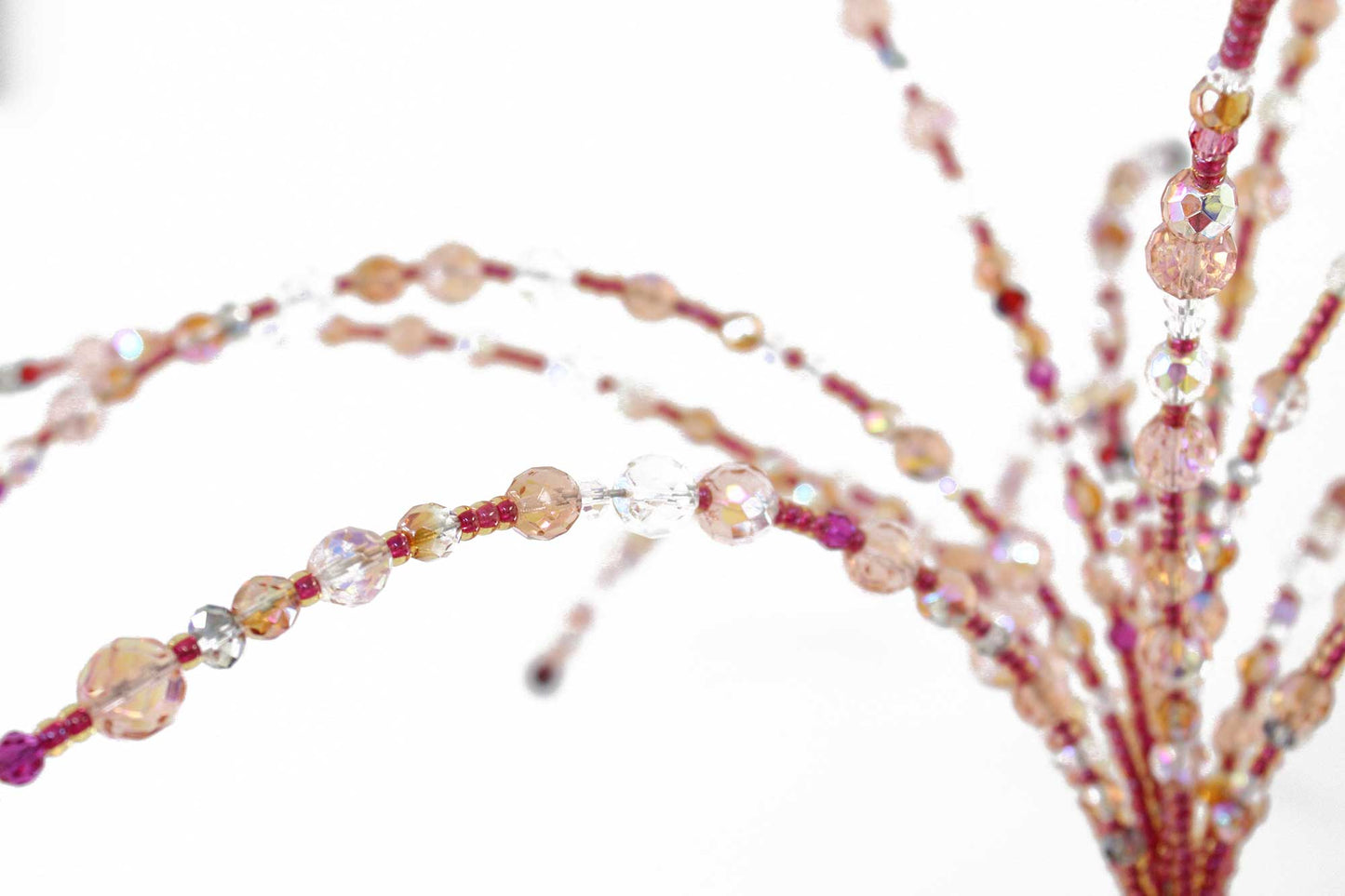 Pink Crystal Bead Garden Sparkler