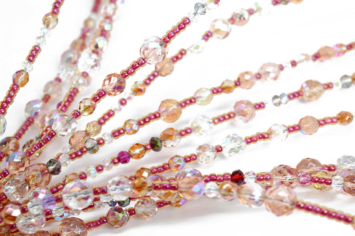 Pink Crystal Bead Garden Sparkler