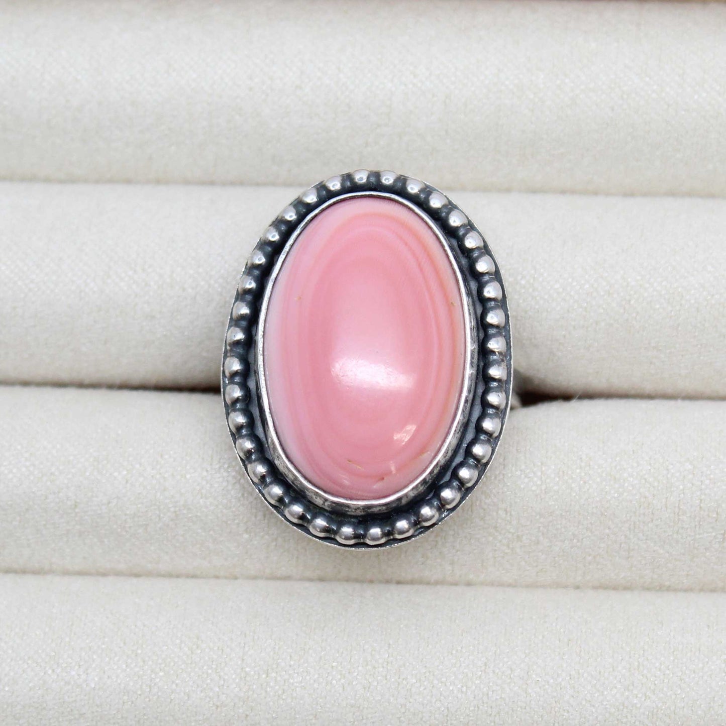 Pink Queen Conch Ring Sterling Silver Size 8 US