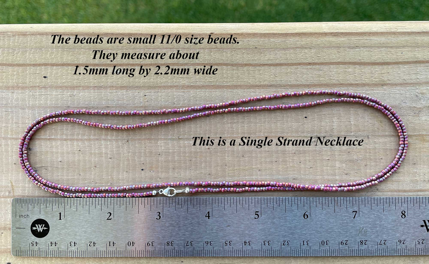Plum Seed Bead Necklace