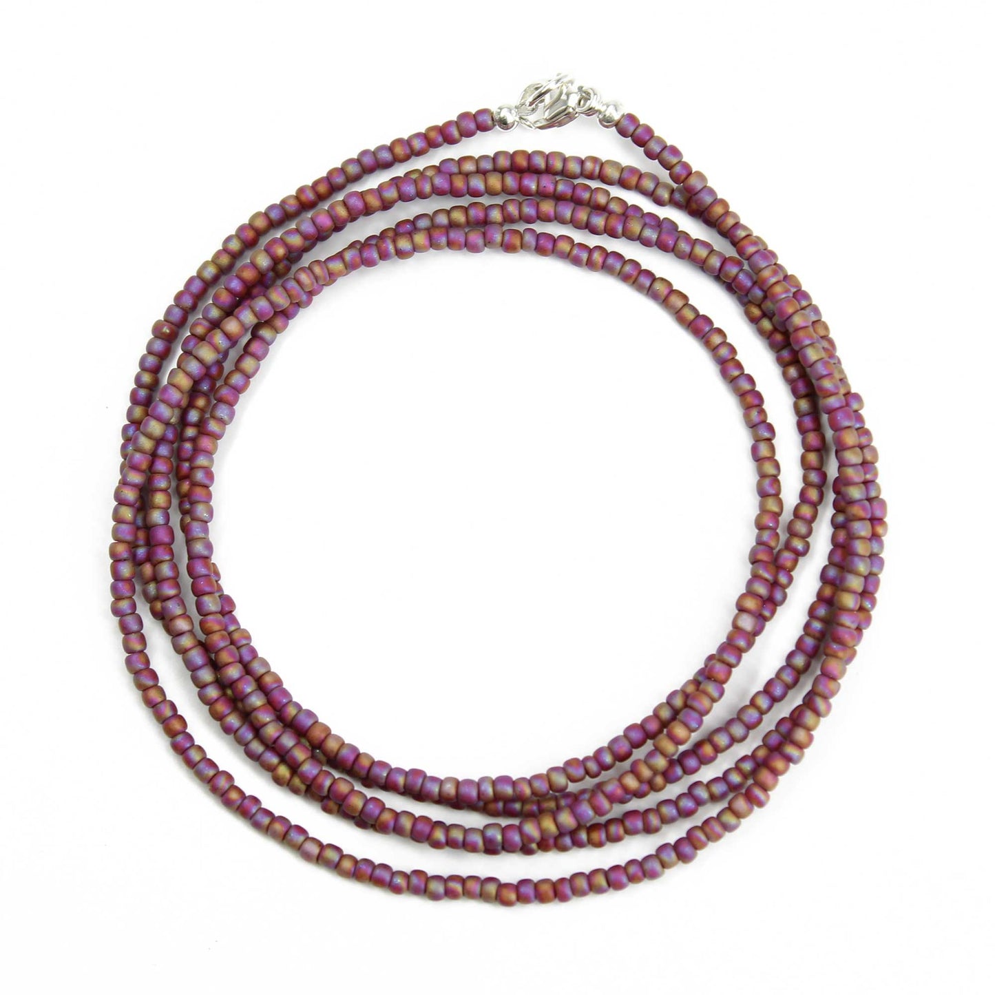 Plum Seed Bead Necklace