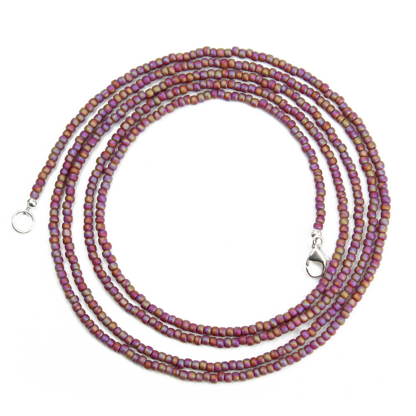 Plum Seed Bead Necklace