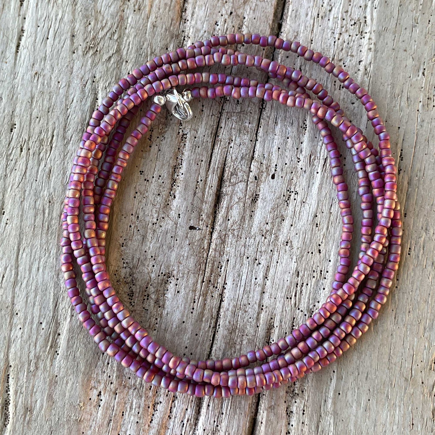 Plum Seed Bead Necklace