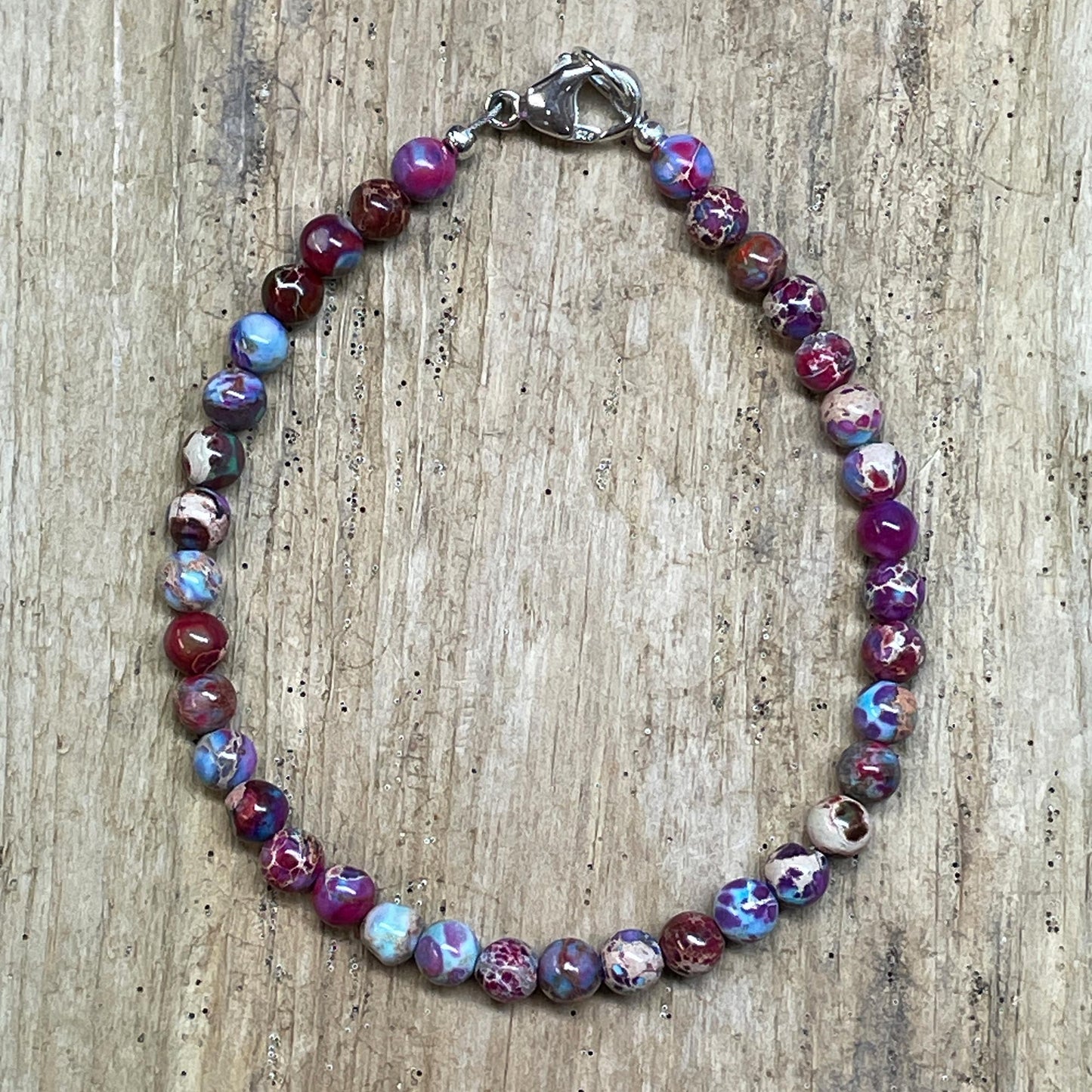 Rainbow Sea Sediment Jasper Bracelet