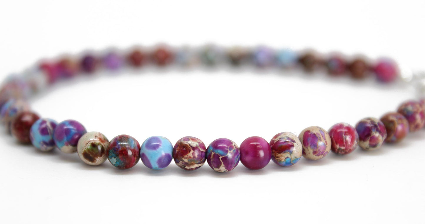 Rainbow Sea Sediment Jasper Bracelet