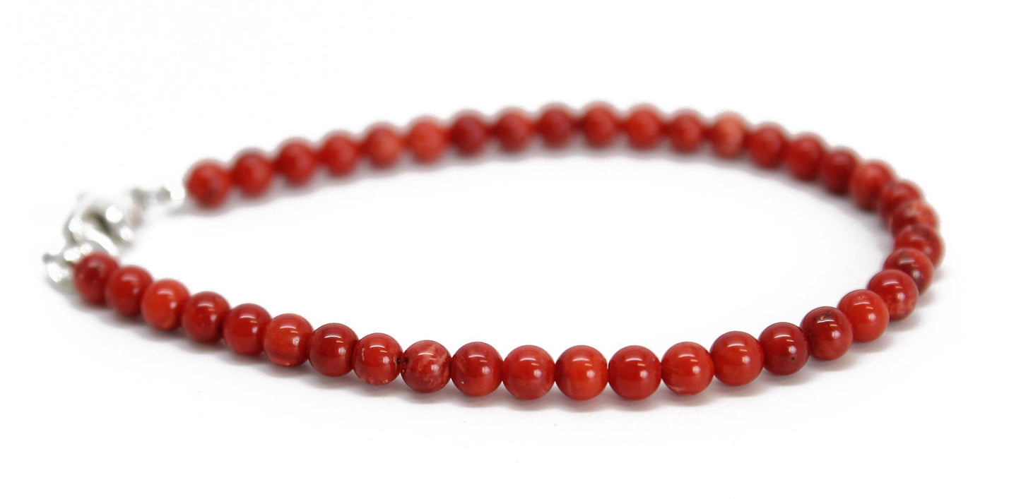 Red Bamboo Coral Bracelet